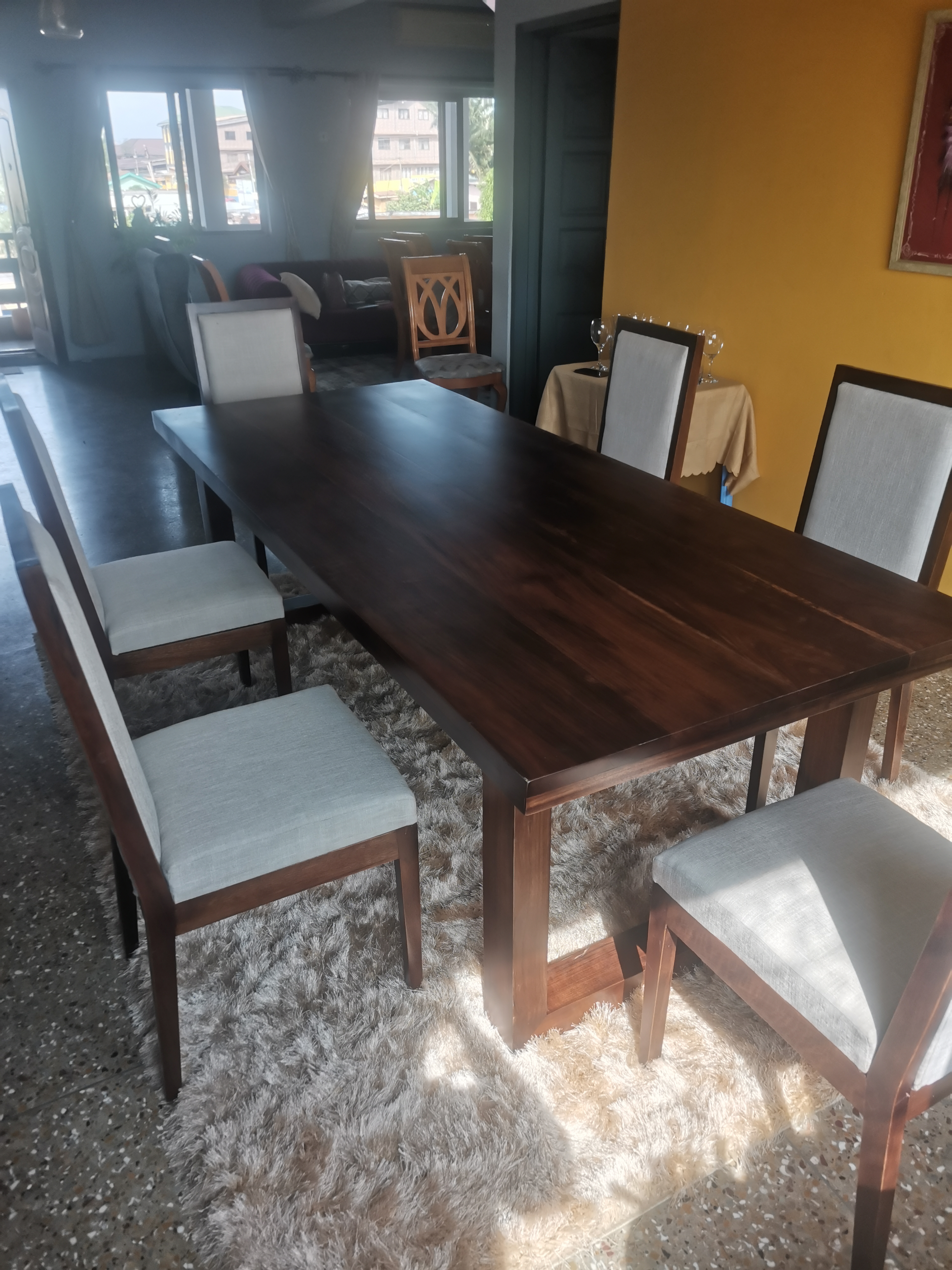 Custom Hyedua dining table and chairs, East Legon, Accra